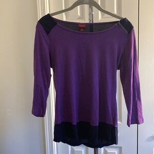 Merona purple quarter sleeve top